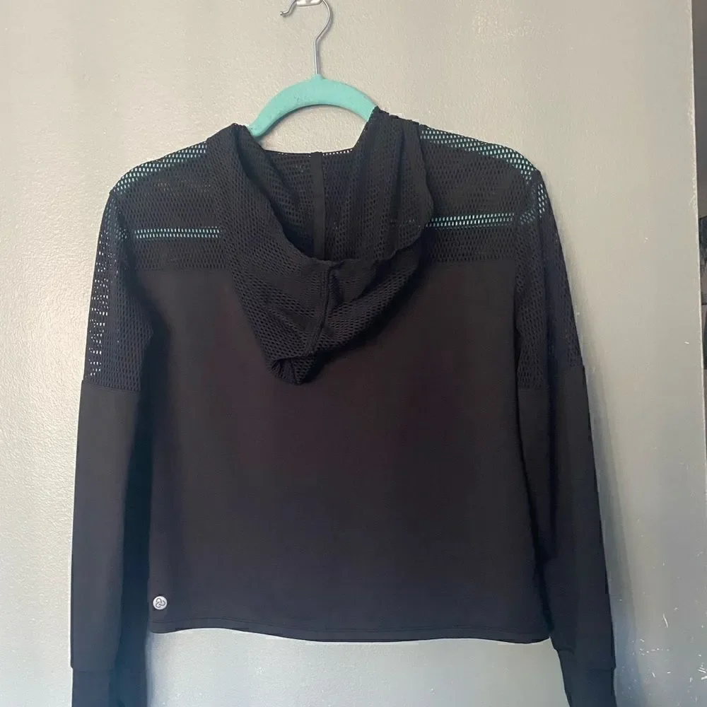 Zella Girl Pullover Hoodie Black  Lounge Cozy Long Sleeve Thumb hole XL